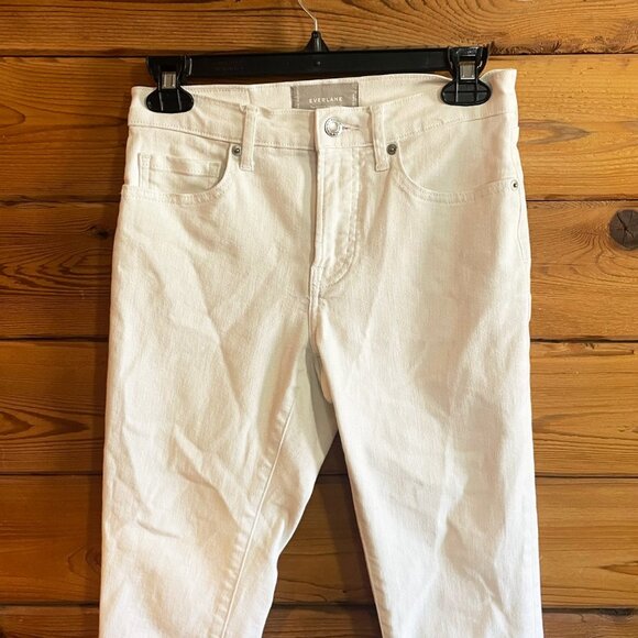 Everlane Mid Rise Skinny Jean White Denim 26 - Picture 6 of 13